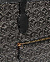 Guess Silvana 2 Compartmen El Çantası Charcoal Logo