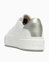 Calvin Klein Sienna Flatform Nappa Kadın Sneaker Bright White/Silver