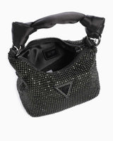 Guess Lua Mini Hobo Taşlı El Çantası Black