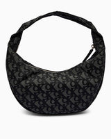 Calvin Klein Monogram Desenli Sıkıştırılmış Kadın Omuz Çantası Black