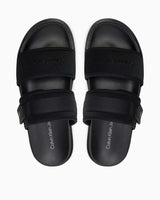 Calvin Klein Double Bar Logolu Sandalet Triple Black