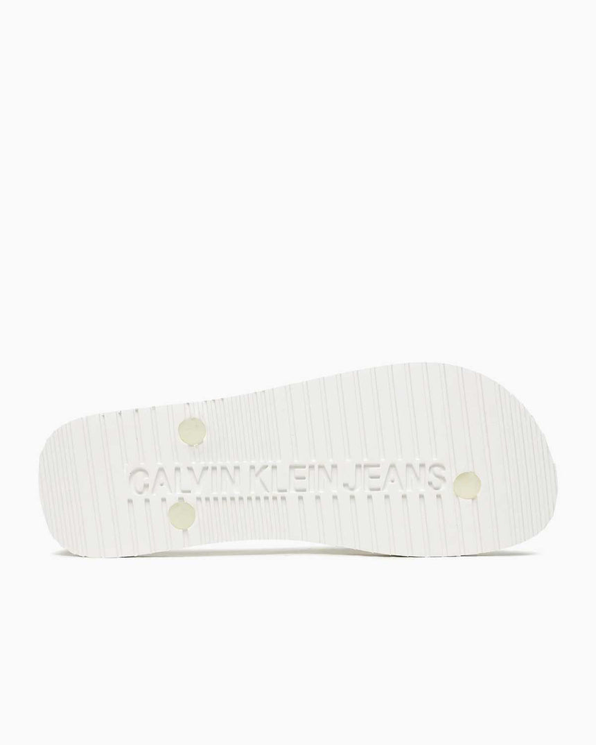 Calvin Klein Beach Sandal Monogram Flip Flops Parmak Arası Terlik White