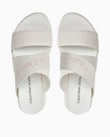 Calvin Klein Flatform Sandal Webbing In Mr Kadın Sandalet Off White