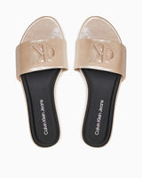 Calvin Klein Flat Logolu Sandalet Beige
