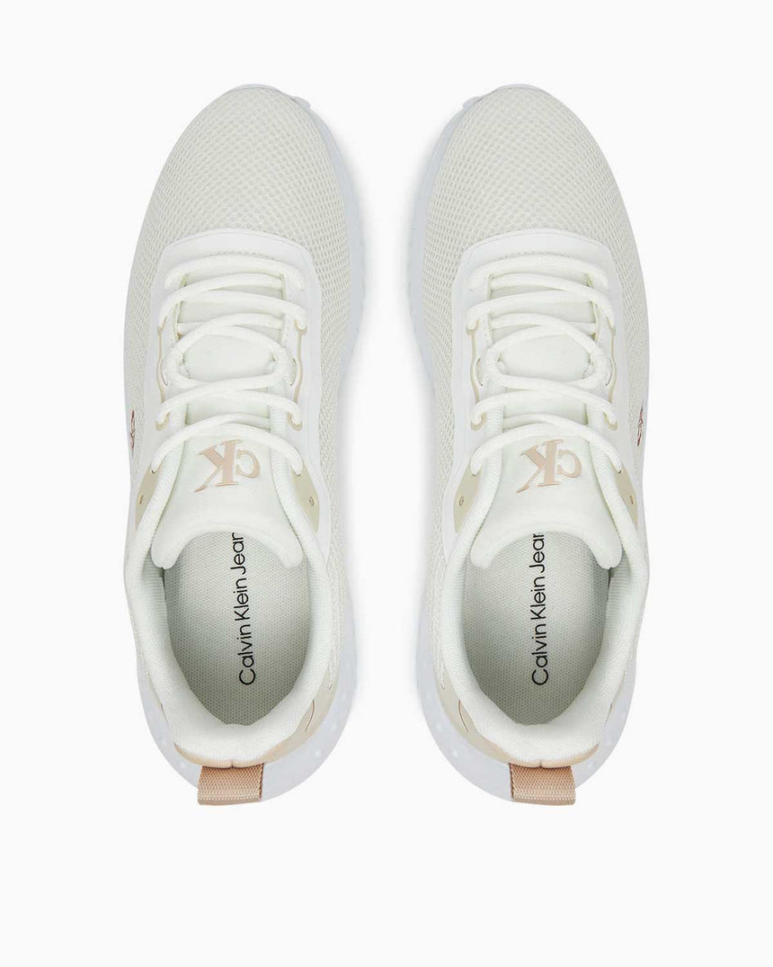 Calvin Klein Lausanne EVA Örgü Detaylı Kadın Koşucu Sneaker Bright White/Pink/Turtledove