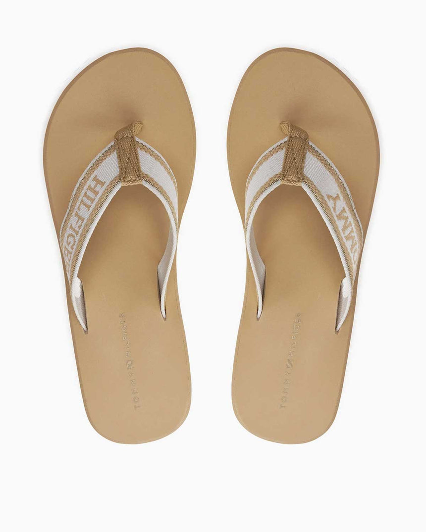 Tommy Hilfiger Wedge Beach Sandal Kadın Parmak Arası Terlik Harvest Wheat