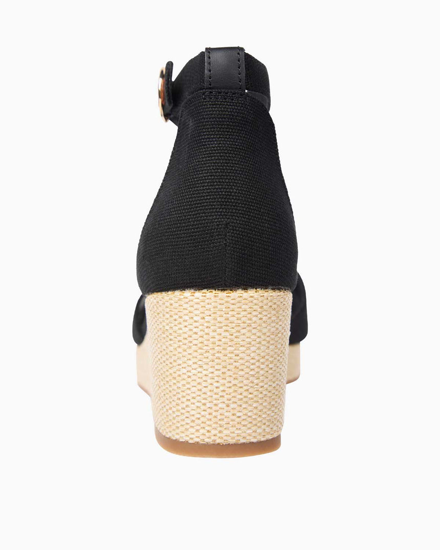 Tommy Hilfiger Flag Criss Cros Wedge Espadrilles Topuklu Sandalet Black