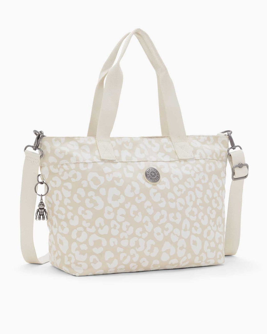 Kipling Colissa S Elevated Jacquard Omuz Çantası White Cheetah