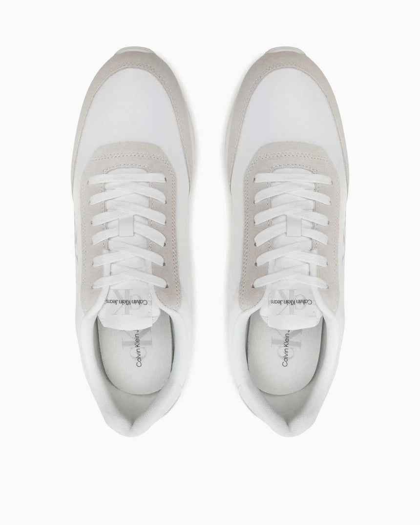Calvin Klein Retro Runner Low Top Sneakers Triple White