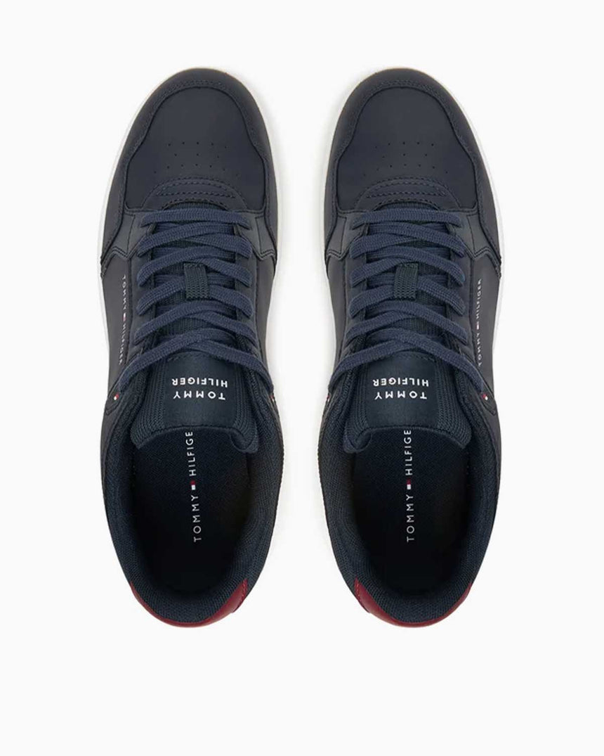 Tommy Hilfiger Deri Erkek Hafif Basketbol Sneaker Desert Sky
