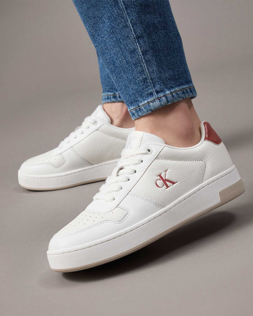 Calvin Klein Basket Cupsole Low Top Sneaker Bright White/Aragon