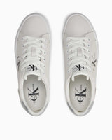 Calvin Klein Flatform Lace Up Sneakers Bright White/Silver