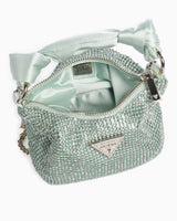 Guess Lua Mini Hobo Taşlı El Çantası Mint