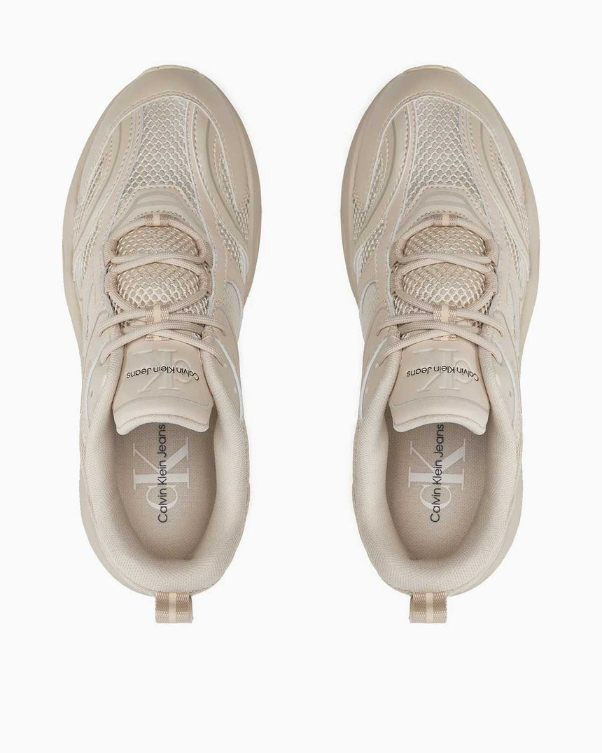 Calvin Klein Retro Tennis Lace Up Sneakers Eggshell