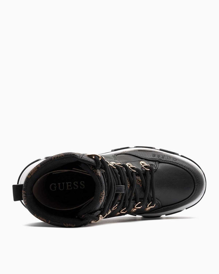 Guess Running Monogram Baskı Detaylı Sneaker Black Brass
