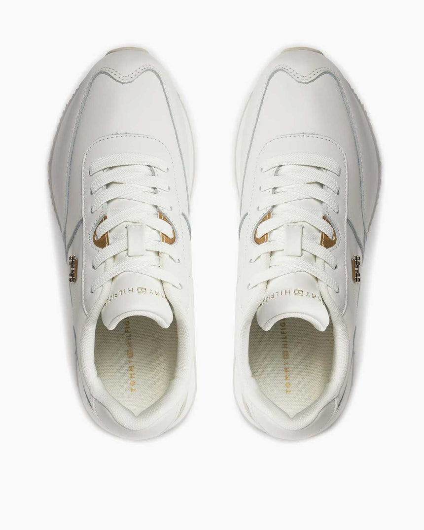Tommy Hilfiger Elevated Feminine Runner Sneakers Ecru