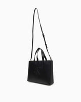 Calvin Klein Kabartmalı Mini Tote Kadın El Çantası Na Black