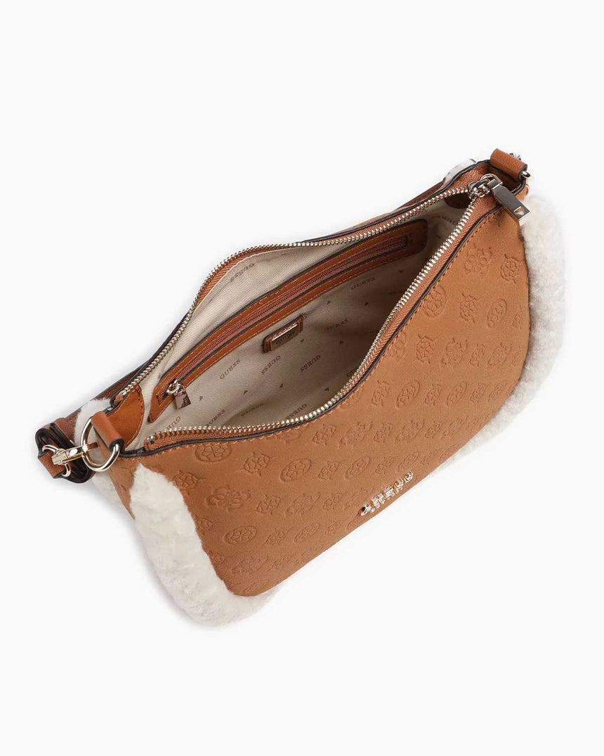 Guess Davika Hobo Monogram Baskılı Omuz Çantası