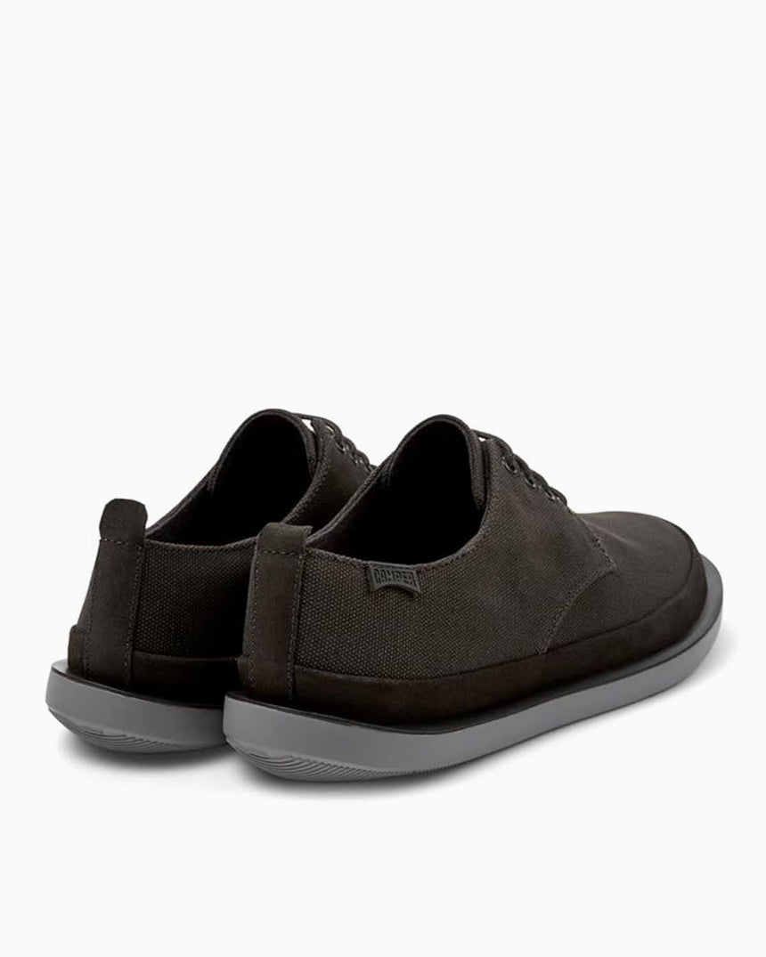 Camper Hakiki Deri Wagon Erkek Blucher Ayakkabı Koyu Gri