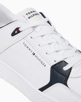 Tommy Hilfiger Deri Erkek Hafif Basketbol Sneaker White