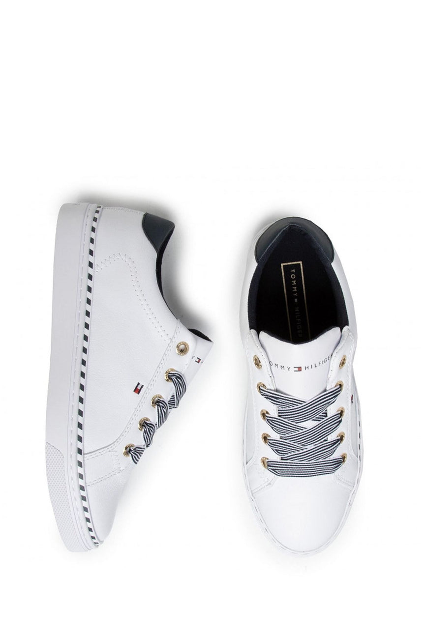 Tommy Hilfiger Nautical Lace Up Sneaker Kadın Ayakkabı White