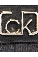 Calvin Klein Flap Top Handle Md J Black Mix