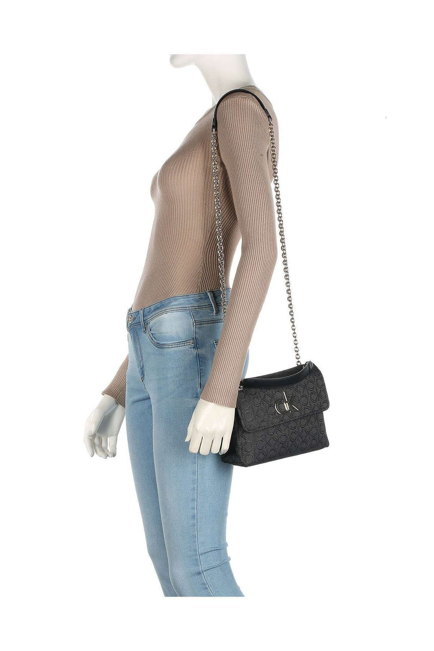 Calvin Klein Re-Lock J Conv Md Çapraz Askılı Kadın Çantası Black Mix