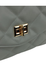 Axpe Gold Zincir Detaylı Kadın Omuz Çantası Gri