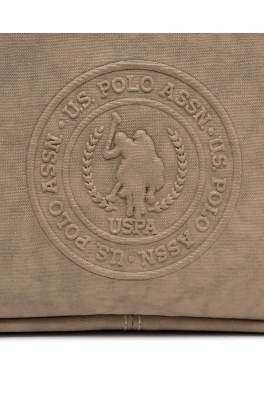 U.s Polo Assn Fermuarlı Ön Cepli Çapraz Askılı Kadın Çantası Açık Vizon