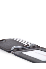 Grande Banknot Tutucu Mini El Portföyü Lacivert - Kahve