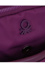 Benetton Dört Bölmeli Çapraz Askılı Kadın Çantası Mürdüm