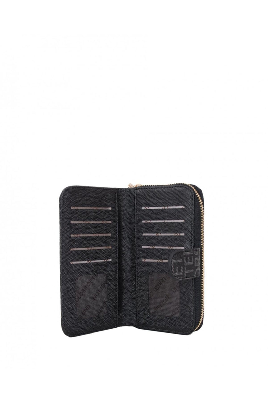 Benetton Logo Baskılı Medium Kadın Cüzdanı Siyah