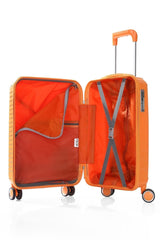 ÇÇS Diagonol Çizgili 75 cm Büyük Boy Valiz Turuncu