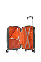 ÇÇS Diagonol Çizgili 65 cm Orta Boy Valiz Koyu Yeşil