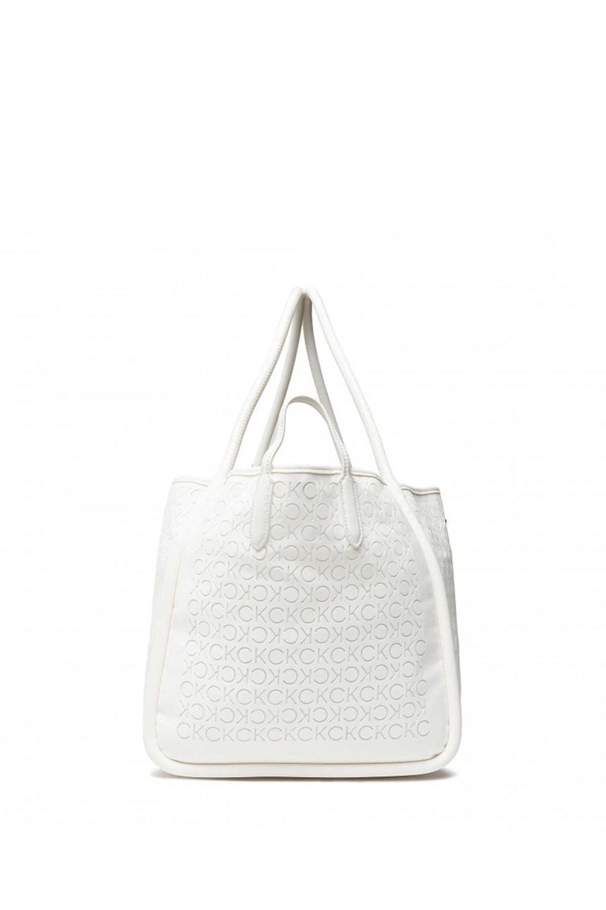 Calvin Klein Calvin Resort Carry All Bag Mesh Kadın Omuz Çantası Ck White