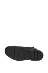 Camper Pix Hakiki Deri Fermuarlı Siyah Erkek Bot Siyah