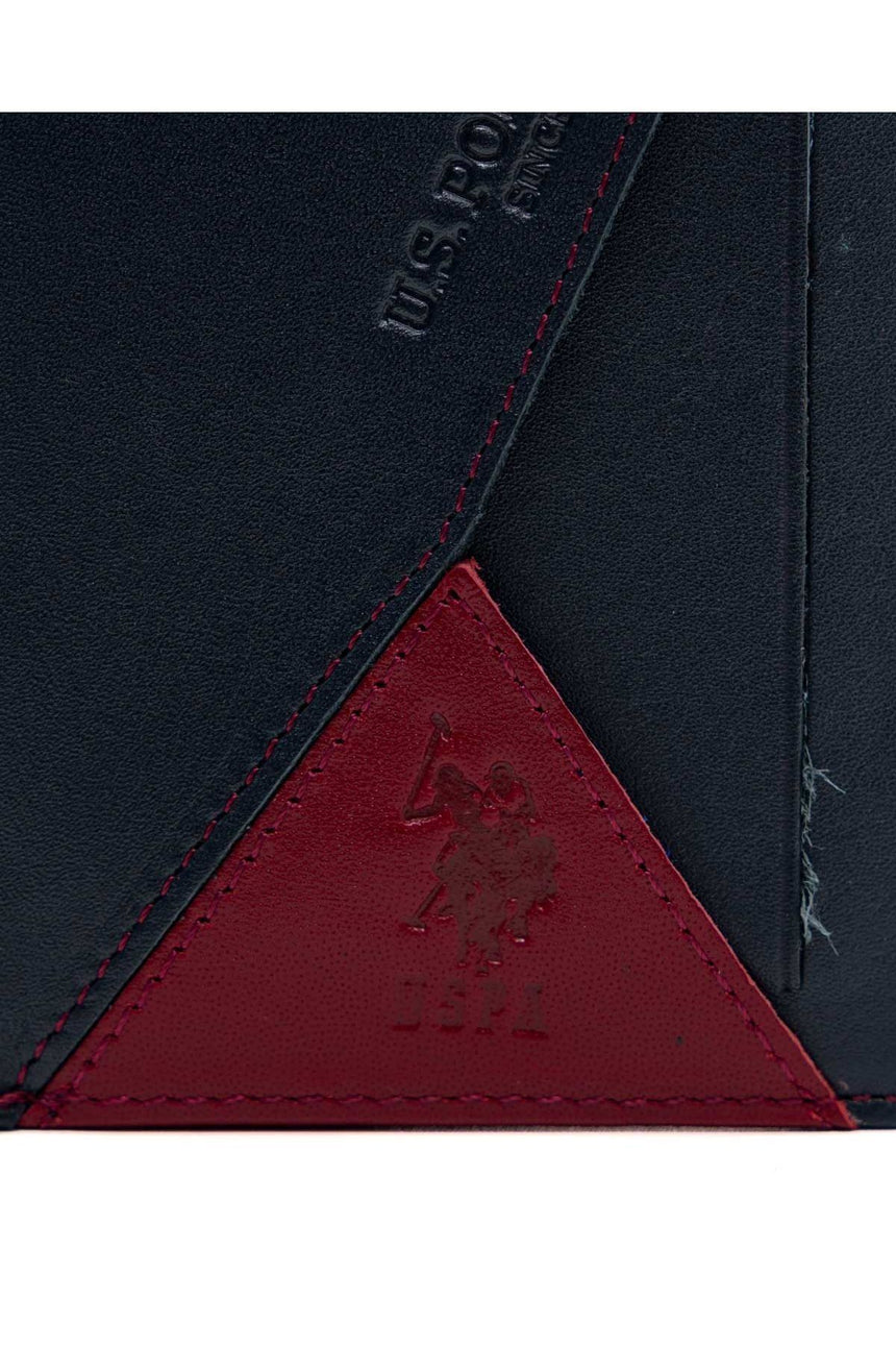 Us Polo Assn Kırmızı Detaylı Erkek Cüzdanı Lacivert