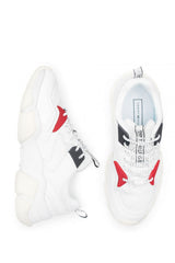 Tommy Hilfiger Wmn Chunky Mixed Textile Trainer Kadın Ayakkabı White Mixed