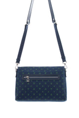 Benetton Kapaklı,Mini Logolu Çapraz Askılı Kadın Çantası Lacivert