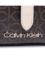 Calvin Klein Ew Conv Flap Md Çapraz Askılı Kadın Çantası Brown Mono Mix