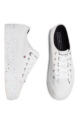 Tommy Hilfiger Glitter Flatform Sneaker Kadın Ayakkabı White