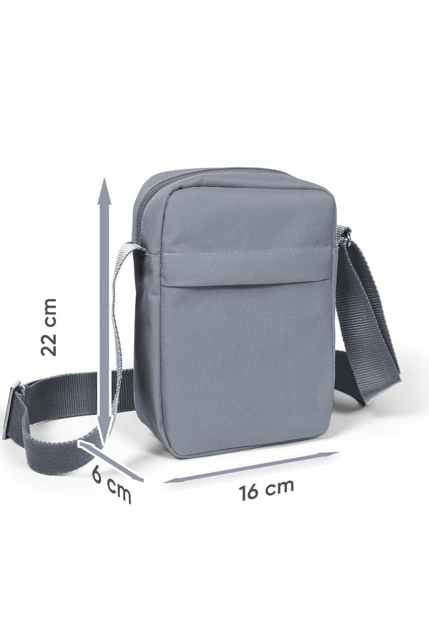 Coral High Ön Cepli Çapraz Askılı Erkek Çantası Gri