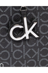 Calvin Klein Shopper Md Kadın Omuz Çantası Black Mono Mix