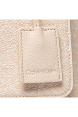 Calvin Klein Dressed Top Handle Bag Md Mono Kadın Askılı Omuz Çantası Sand Mono