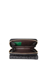 Benetton Logo Baskılı Mini Kadın Cüzdanı Kahve - Taba