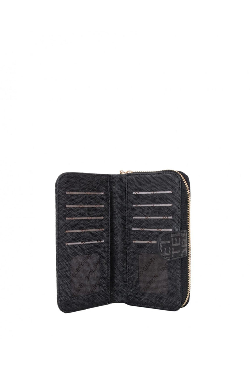 Benetton Logo Baskılı Medium Kadın Cüzdanı Kahve - Taba