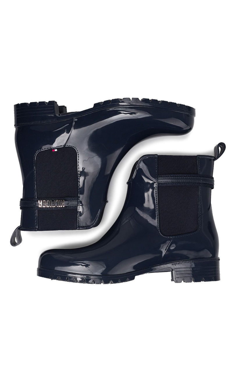Tommy Hilfiger Block Branding Rainboot Kadın Yağmur Botu Navy Blue