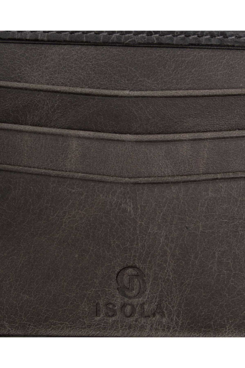 Isola Lionel Erkek Hakiki Deri Cüzdan Gri