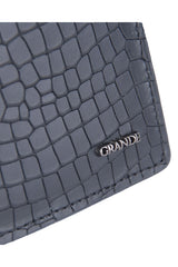 Grande 3 Blok Kroko Erkek El Portföyü Siyah