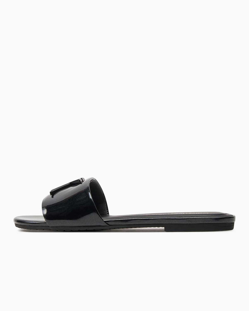 Calvin Klein Flat Logolu Sandalet Black